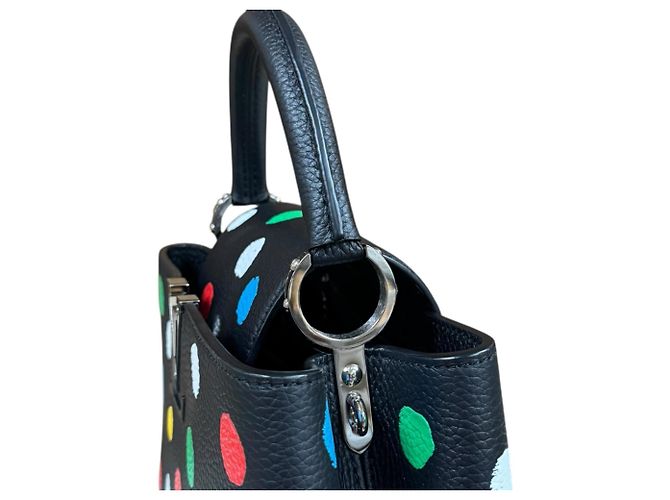 Capucines Borsa a Spalla Louis Vuitton Collaborazione Yayoi Kusama Nero Multicolore - vista 10
