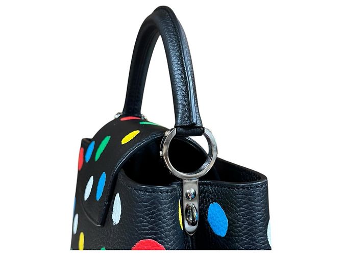 Capucines Borsa a Spalla Louis Vuitton Collaborazione Yayoi Kusama Nero Multicolore - vista 11