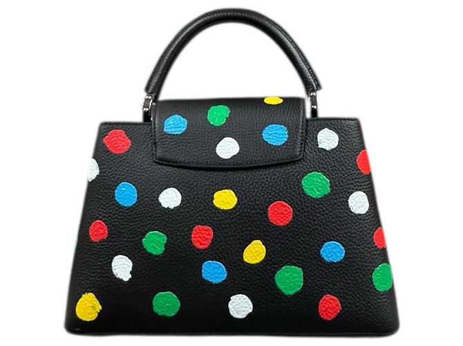 Capucines Borsa a Spalla Louis Vuitton Collaborazione Yayoi Kusama Nero Multicolore - vista 4