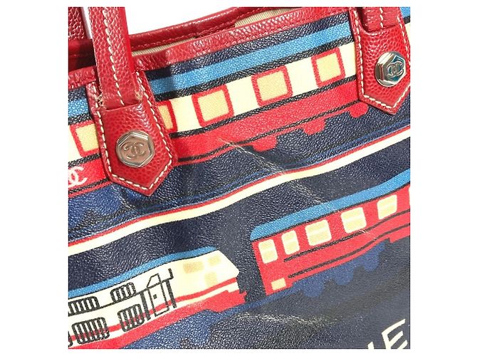 Rote Leder Schultertasche Chanel Central Station - Ansicht 10