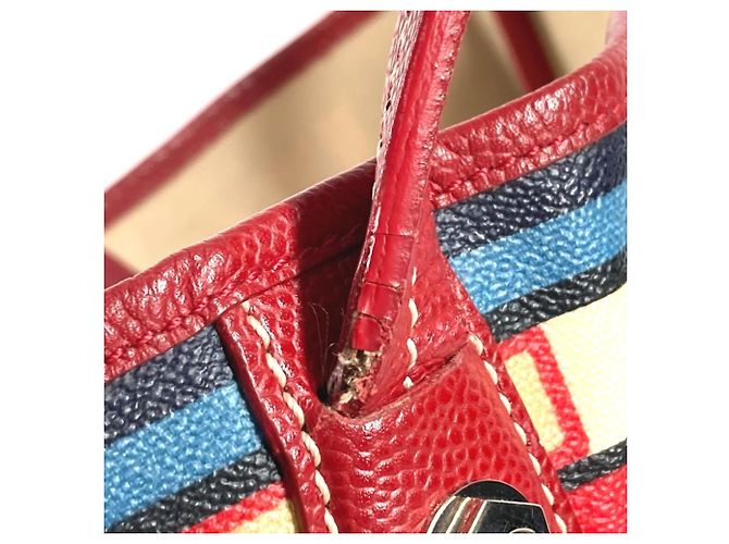 Rote Leder Schultertasche Chanel Central Station - Ansicht 13