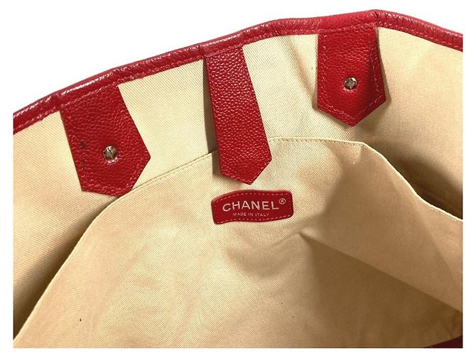 Rote Leder Schultertasche Chanel Central Station - Ansicht 14