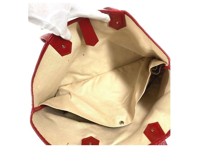 Rote Leder Schultertasche Chanel Central Station - Ansicht 15
