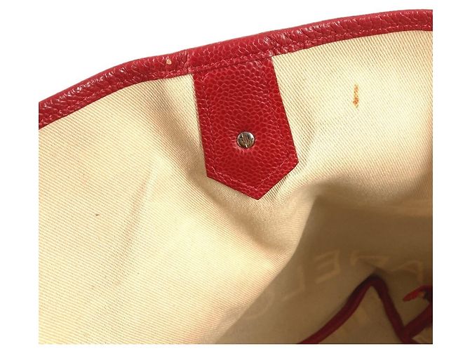 Rote Leder Schultertasche Chanel Central Station - Ansicht 17