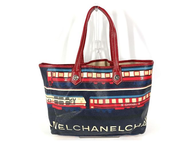 Rote Leder Schultertasche Chanel Central Station - Ansicht 2