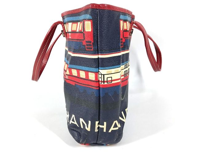 Rote Leder Schultertasche Chanel Central Station - Ansicht 3
