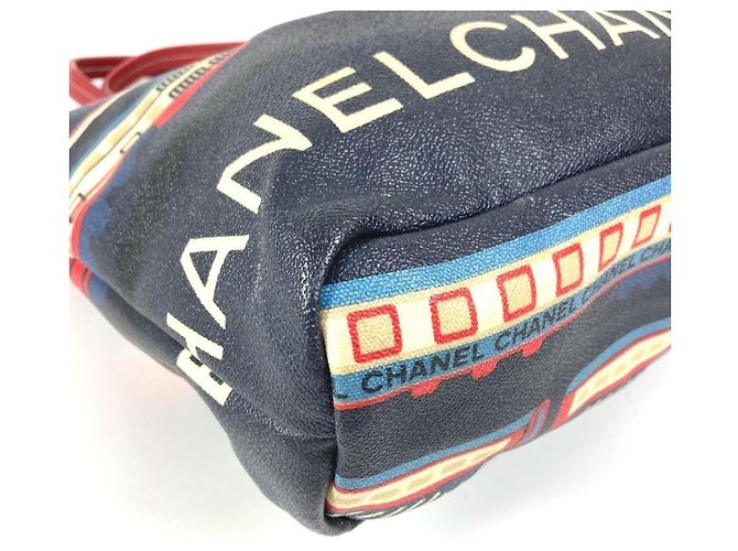 Rote Leder Schultertasche Chanel Central Station - Ansicht 7