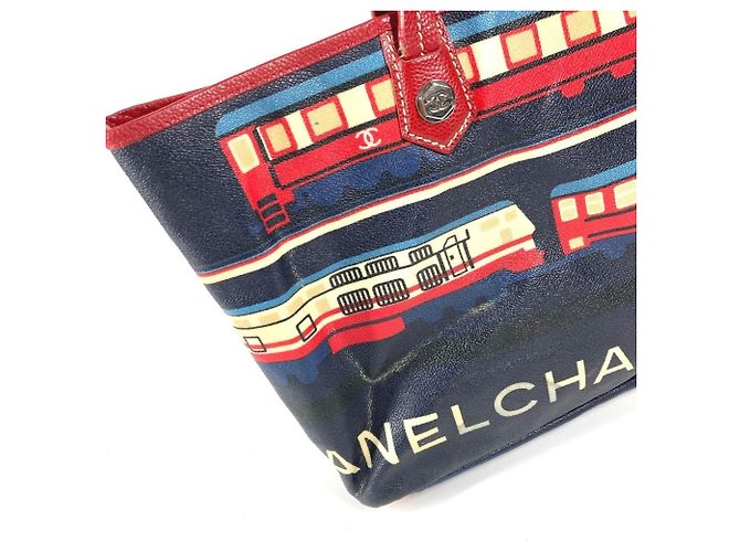 Rote Leder Schultertasche Chanel Central Station - Ansicht 9