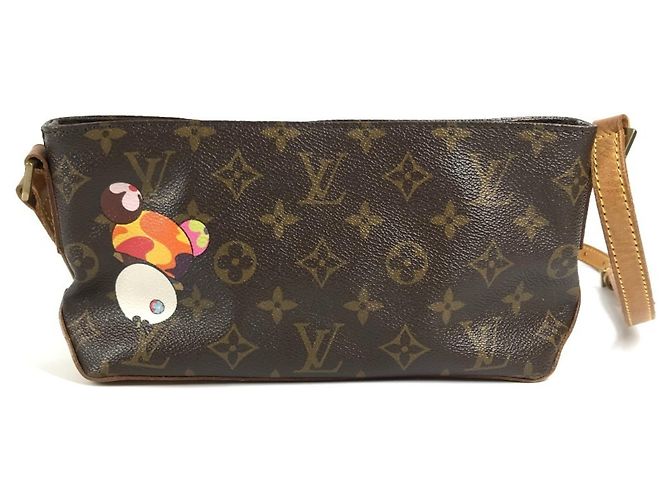 Borsa Mini Trotter Panda Monogram Louis Vuitton Marrone - vista 2