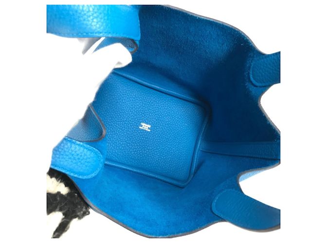 Hermès HERMES Borsa Tote Picotin Lock PM Blu - vista 10