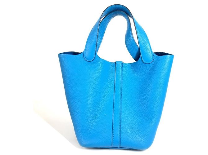 Hermès HERMES Borsa Tote Picotin Lock PM Blu - vista 2