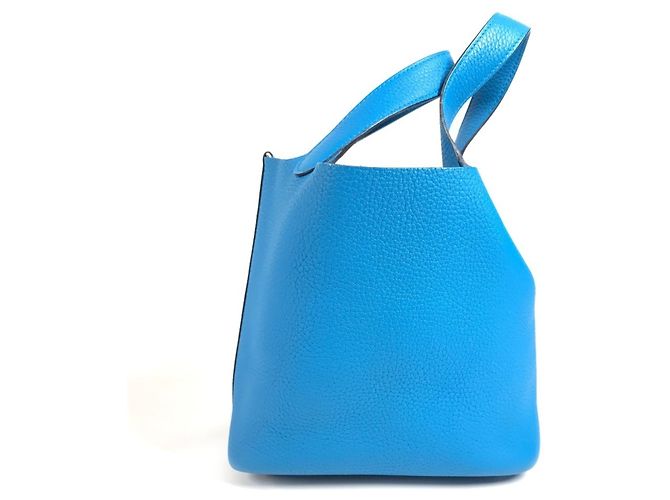 Hermès HERMES Borsa Tote Picotin Lock PM Blu - vista 4