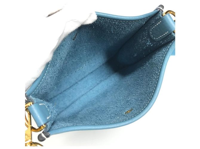 Hermès Pochette/Sacchetto a tracolla Hermes Evelyn TPM 16 in blu - vista 12