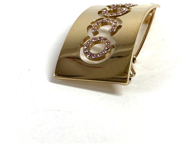Fermaglio per capelli con strass logo Coco 02P di Chanel Rosa D'oro - vista 4