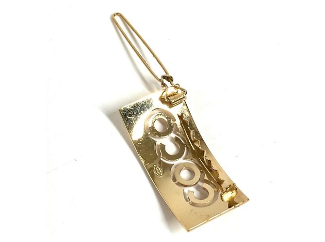 Fermaglio per capelli con strass logo Coco 02P di Chanel Rosa D'oro - vista 7