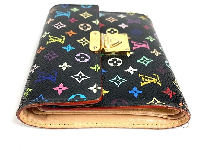 Louis Vuitton Monogram Multicolore Portefeuille Koala Compact Wallet Black Multiple colors - view 7