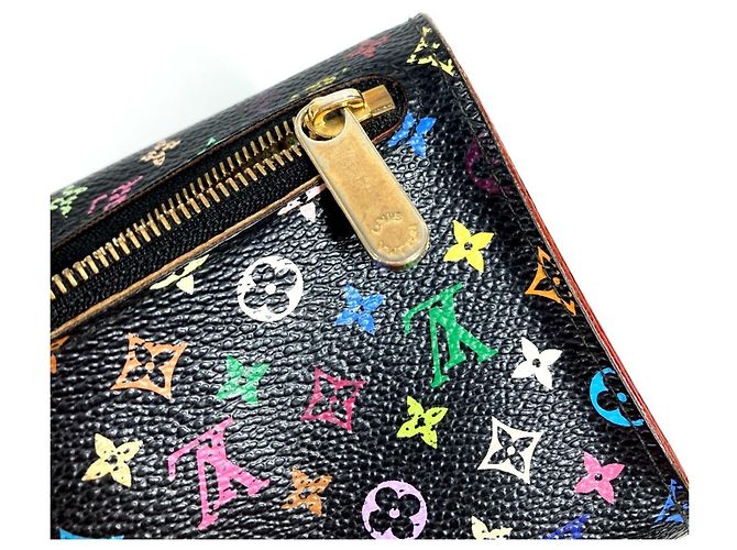 Louis Vuitton Monogram Multicolore Portefeuille Koala Compact Wallet Black Multiple colors - view 9