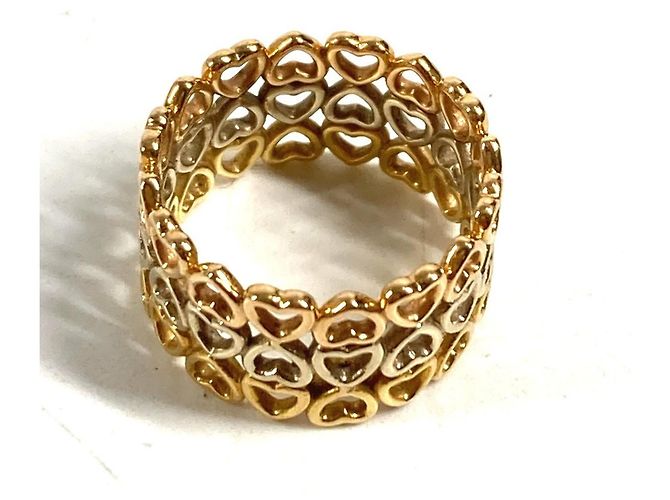 Anel Triplo Coração Coroa de Corações em Ouro 18K Tiffany & Co. Prata Dourado - vista 5