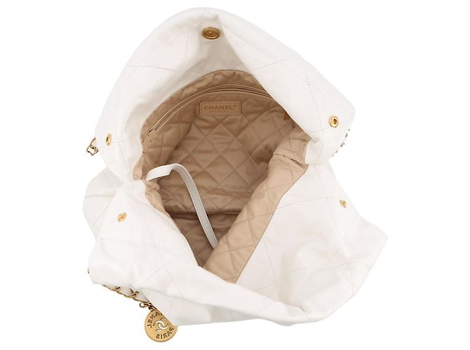 Chanel 22 Matelassé Piccola Borsa Bianco - vista 5