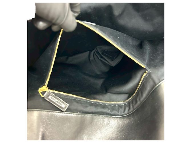 Quilted Leder Tote Bag von Saint Laurent Schwarz - Ansicht 10