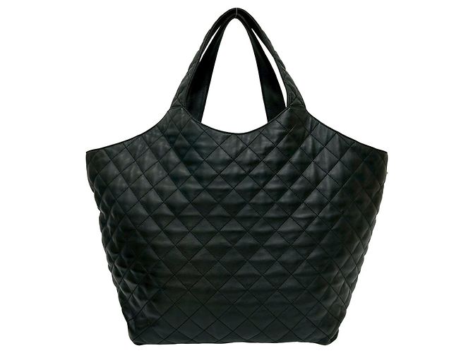 Quilted Leder Tote Bag von Saint Laurent Schwarz - Ansicht 3