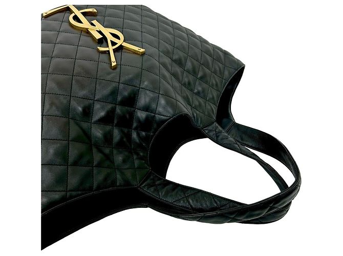 Quilted Leder Tote Bag von Saint Laurent Schwarz - Ansicht 4