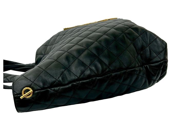 Quilted Leder Tote Bag von Saint Laurent Schwarz - Ansicht 5