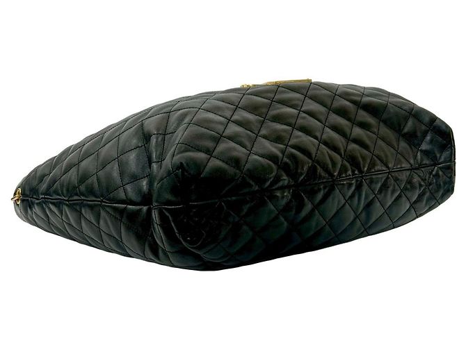 Quilted Leder Tote Bag von Saint Laurent Schwarz - Ansicht 7