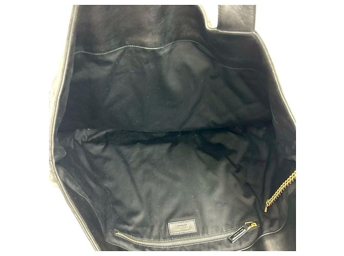 Quilted Leder Tote Bag von Saint Laurent Schwarz - Ansicht 9