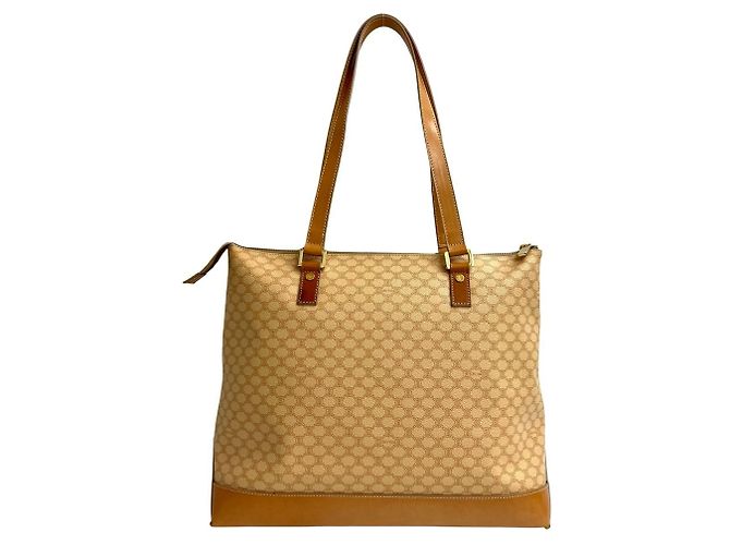 Céline Celine Macadam Blason Leder Tote Bag Beige - Ansicht 3