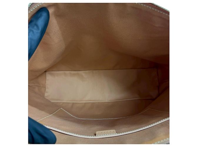 Céline Celine Macadam Blason Leder Tote Bag Beige - Ansicht 9