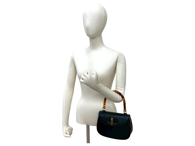 Bolsa de couro de bezerro Old Turnlock da Gucci Preto - vista 2
