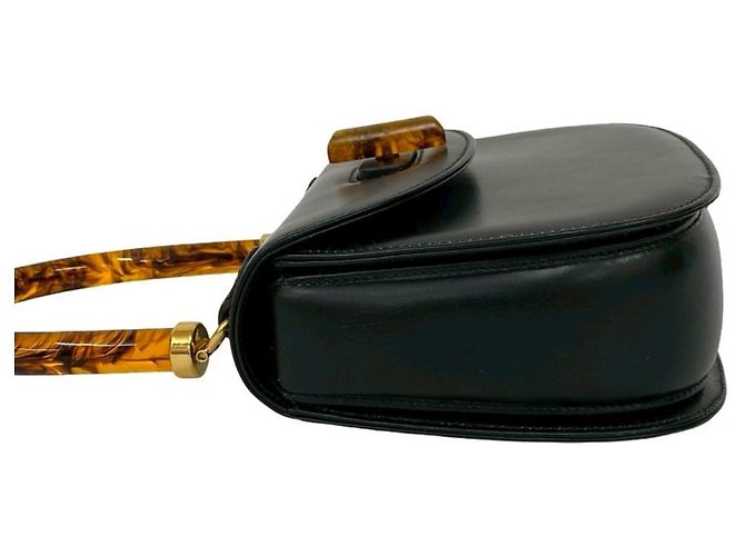 Bolsa de couro de bezerro Old Turnlock da Gucci Preto - vista 5