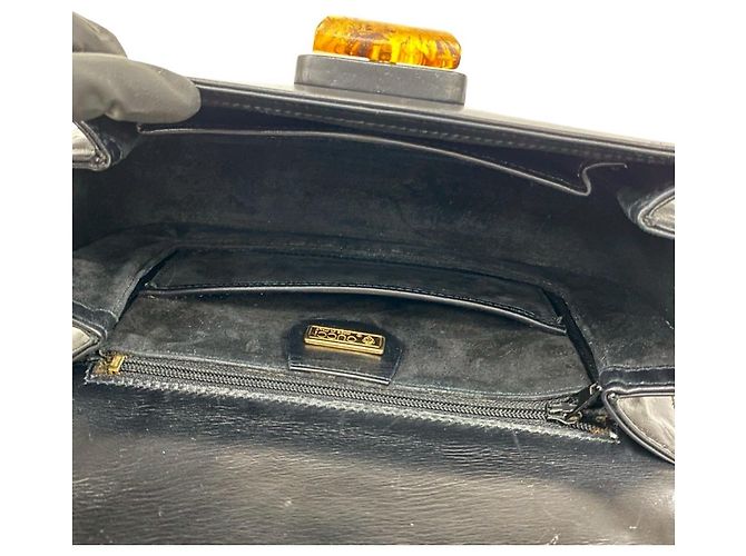 Bolsa de couro de bezerro Old Turnlock da Gucci Preto - vista 9