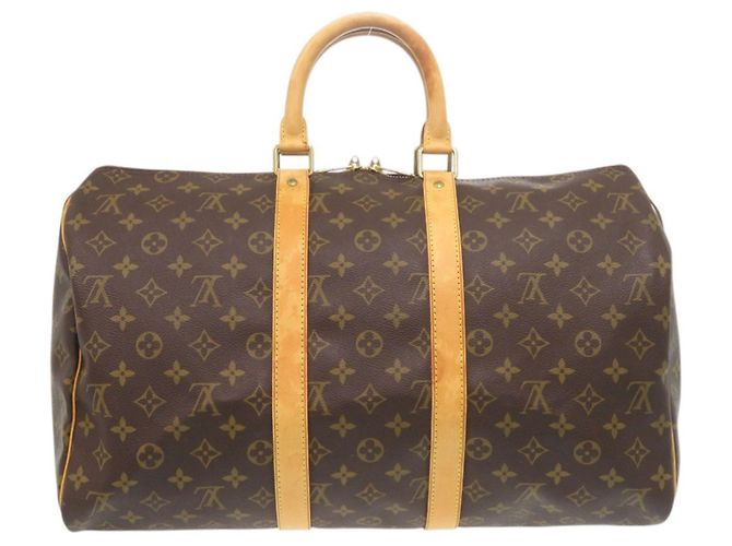 Borsa Boston Keepall 45 Monogram Louis Vuitton Marrone Monogramma - vista 2