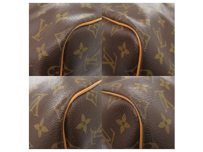 Borsa Boston Monogram Keepall Bandoulière 55 Louis Vuitton Marrone Monogramma - vista 4