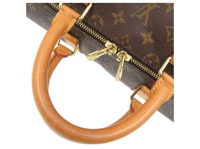 Borsa Boston Monogram Keepall Bandoulière 55 Louis Vuitton Marrone Monogramma - vista 6