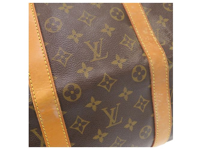 Borsa Boston Monogram Keepall Bandoulière 55 Louis Vuitton Marrone Monogramma - vista 8