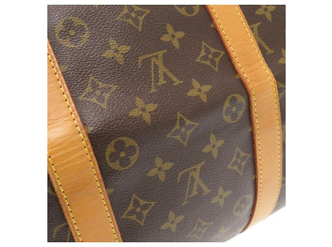 Borsa Boston Monogram Keepall Bandoulière 55 Louis Vuitton Marrone Monogramma - vista 9