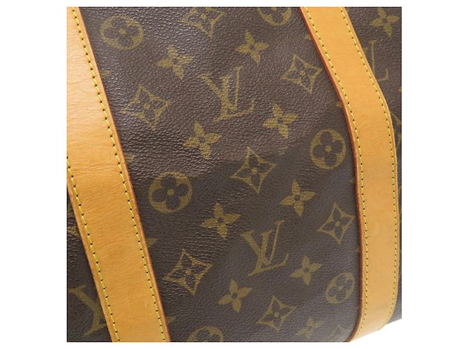 Borsa Boston Monogram Keepall Bandoulière 55 Louis Vuitton Marrone Monogramma - vista 8