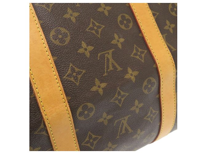Borsa Boston Monogram Keepall Bandoulière 55 Louis Vuitton Marrone Monogramma - vista 9