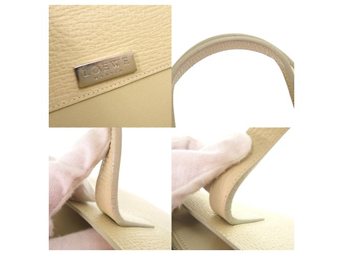 Loewe Logo Leder Tasche in Elfenbein Roh - Ansicht 7