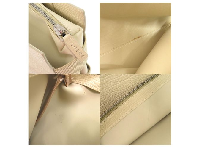 Loewe Logo Leder Tasche in Elfenbein Roh - Ansicht 9