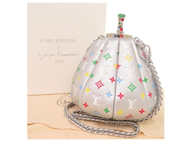 Borsa a mano Louis Vuitton x Yayoi Kusama a forma di zucca Argento Multicolore - vista 2