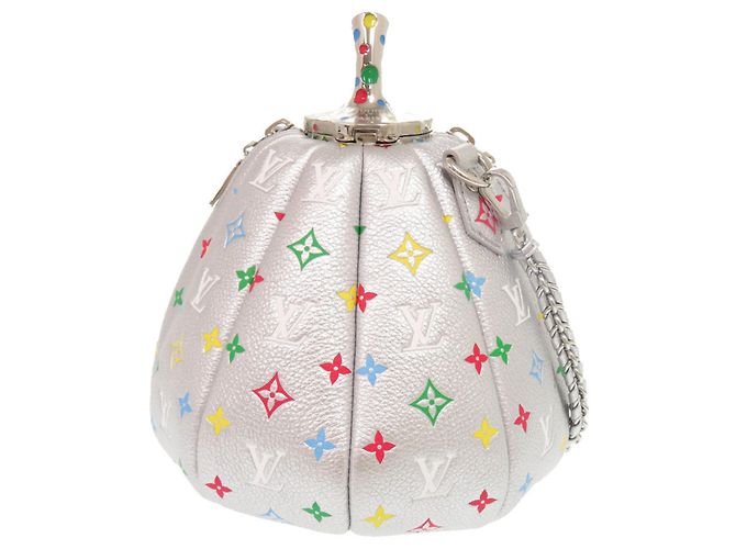 Borsa a mano Louis Vuitton x Yayoi Kusama a forma di zucca Argento Multicolore - vista 3