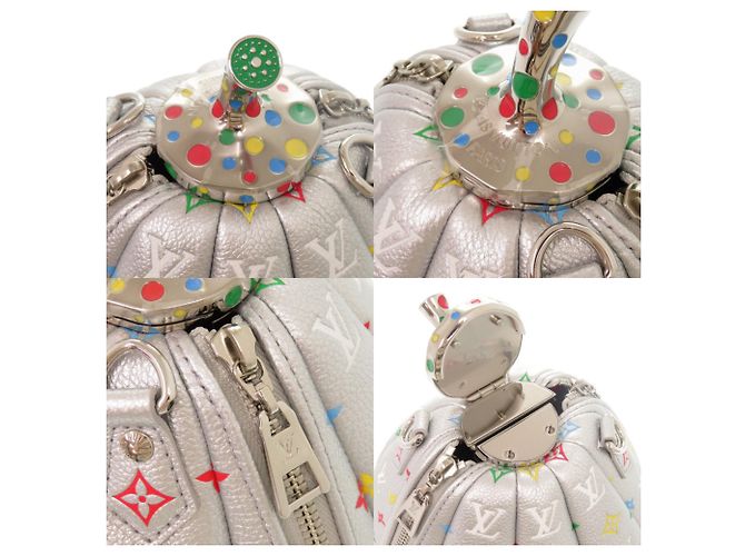Borsa a mano Louis Vuitton x Yayoi Kusama a forma di zucca Argento Multicolore - vista 9