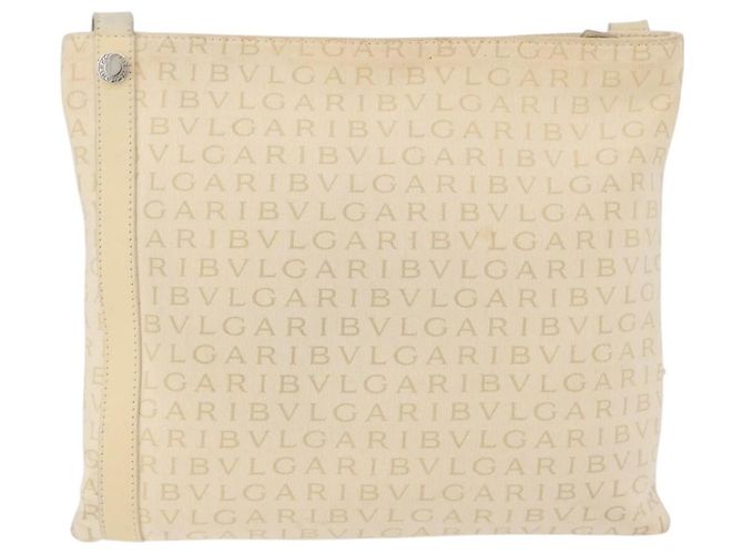 Bulgari Bvlgari Logomania Canvas with Leather Beige - vista 2