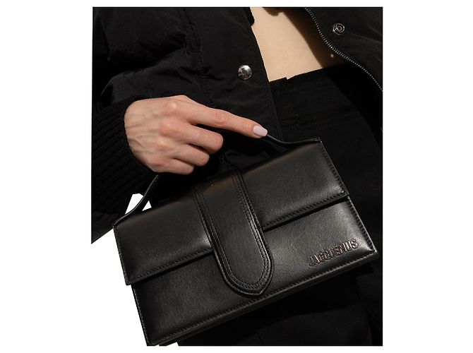 Borsa Le Grand Bambino di Jacquemus - Logo Argento Nero - vista 5