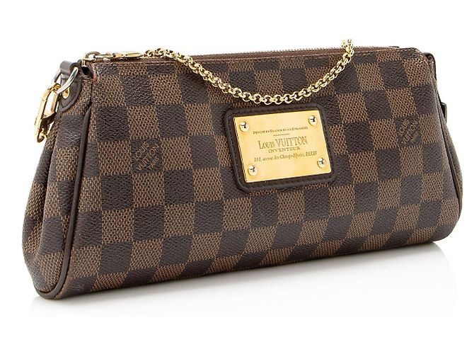 Clutch Eva Damier Ebene Louis Vuitton Marrone - vista 2