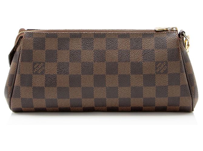Clutch Eva Damier Ebene Louis Vuitton Marrone - vista 3